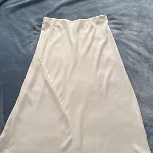 White silk skirt
